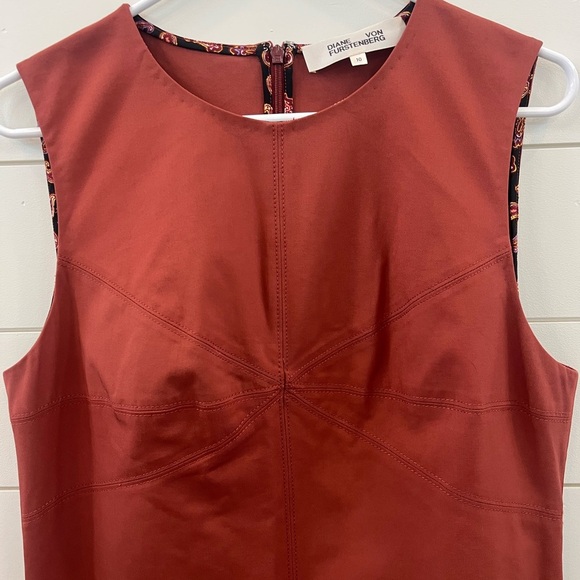 Diane Von Furstenberg Red Sheath Midi Dress - Picture 6 of 6